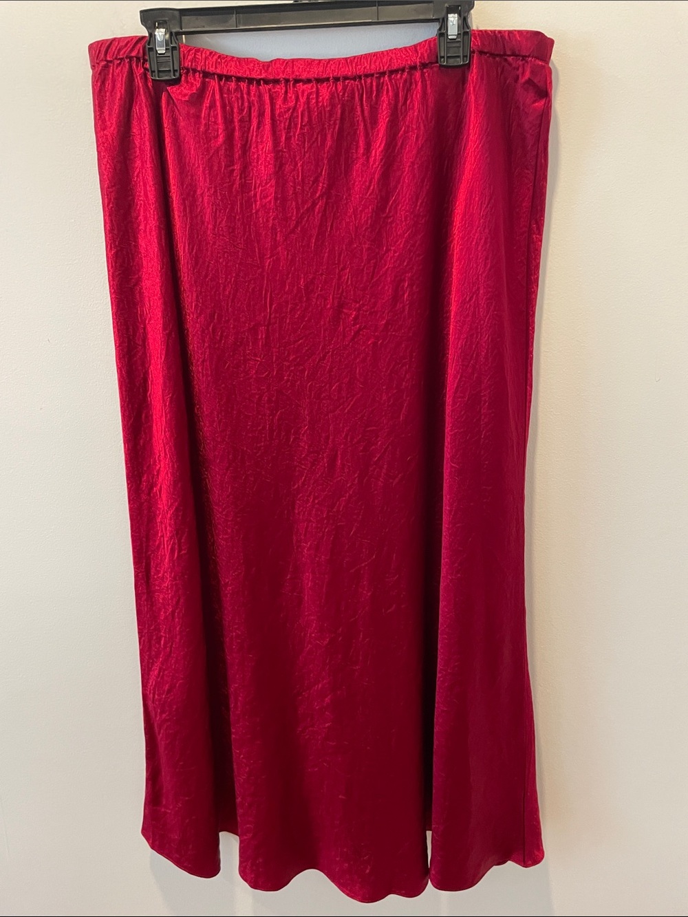 EILEEN FISHER Textured Satin Ruby Midi Skirt Size XL, NWT - Picture 7 of 8